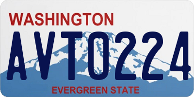 WA license plate AVT0224