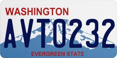 WA license plate AVT0232