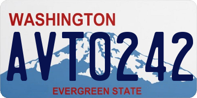 WA license plate AVT0242