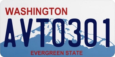WA license plate AVT0301