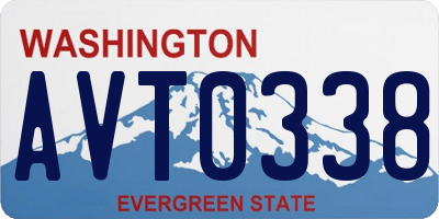 WA license plate AVT0338