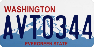 WA license plate AVT0344