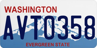 WA license plate AVT0358