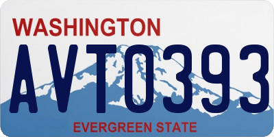 WA license plate AVT0393