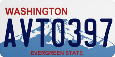 WA license plate AVT0397