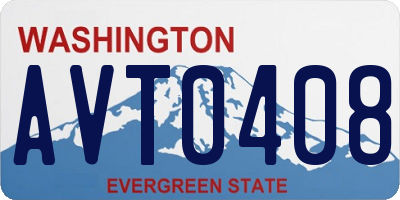 WA license plate AVT0408