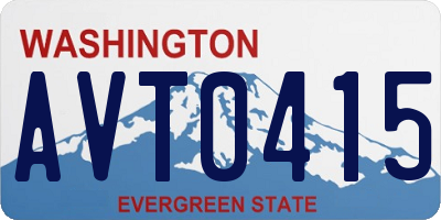 WA license plate AVT0415