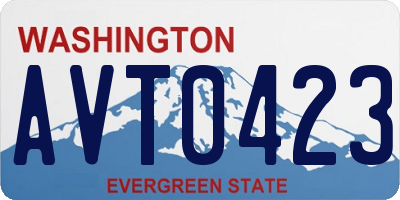 WA license plate AVT0423