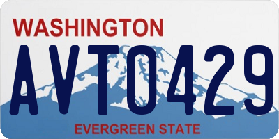 WA license plate AVT0429