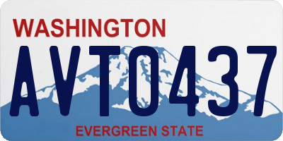 WA license plate AVT0437