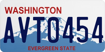 WA license plate AVT0454