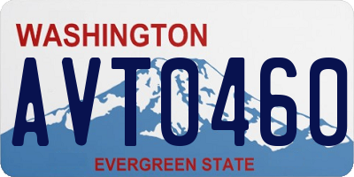 WA license plate AVT0460