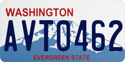 WA license plate AVT0462