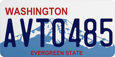 WA license plate AVT0485