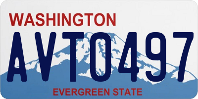 WA license plate AVT0497