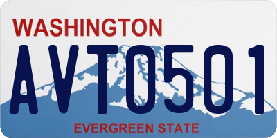 WA license plate AVT0501