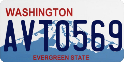 WA license plate AVT0569