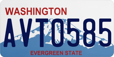 WA license plate AVT0585