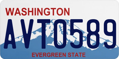 WA license plate AVT0589