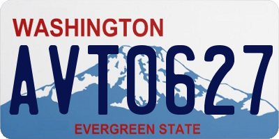 WA license plate AVT0627