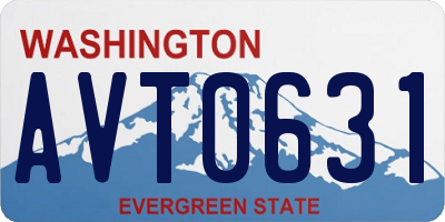 WA license plate AVT0631