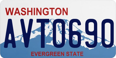 WA license plate AVT0690