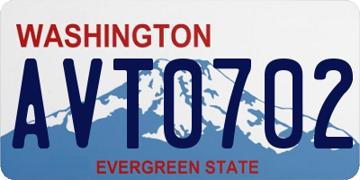 WA license plate AVT0702