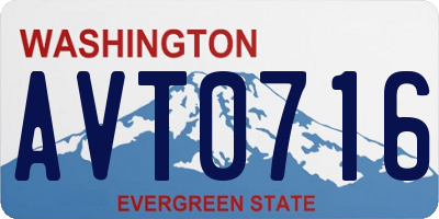 WA license plate AVT0716