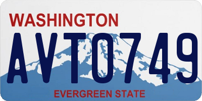 WA license plate AVT0749
