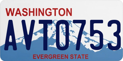 WA license plate AVT0753