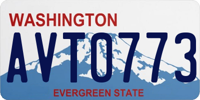 WA license plate AVT0773
