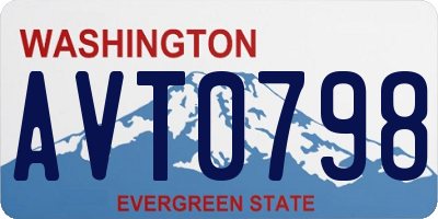 WA license plate AVT0798