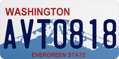 WA license plate AVT0818