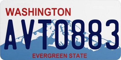 WA license plate AVT0883