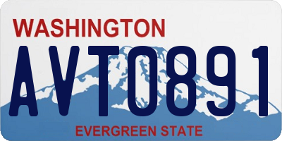 WA license plate AVT0891