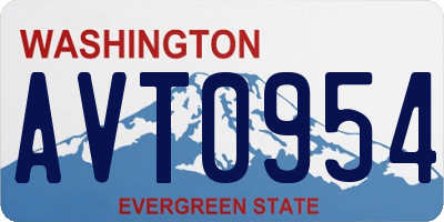 WA license plate AVT0954