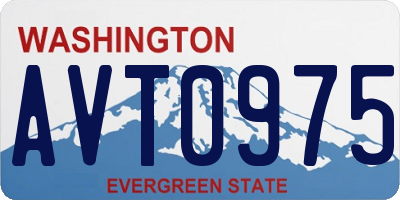 WA license plate AVT0975
