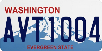 WA license plate AVT1004