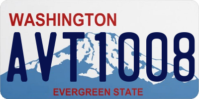 WA license plate AVT1008