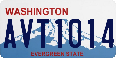 WA license plate AVT1014