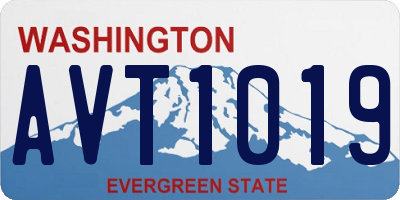 WA license plate AVT1019