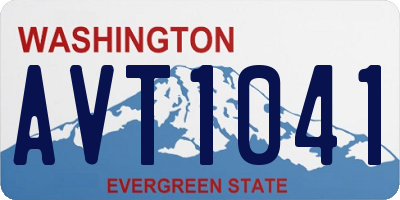 WA license plate AVT1041