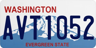 WA license plate AVT1052