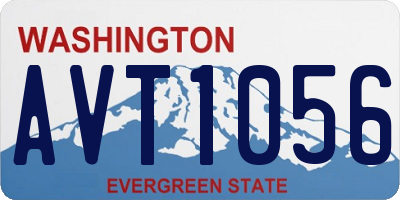 WA license plate AVT1056
