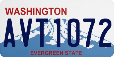 WA license plate AVT1072