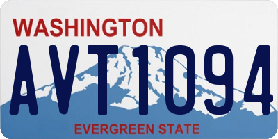 WA license plate AVT1094