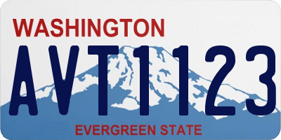 WA license plate AVT1123