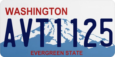 WA license plate AVT1125
