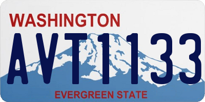 WA license plate AVT1133
