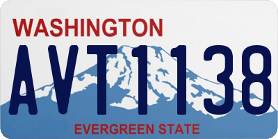 WA license plate AVT1138